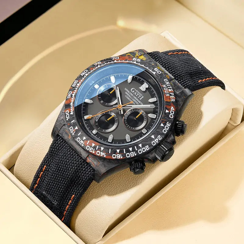 BG9010 Carbon Fiber Chronograph Watch