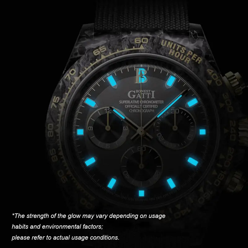 BG9010 Carbon Fiber Chronograph Watch