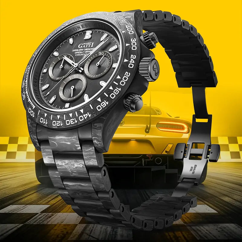 BG9012 Fully Luminous Carbon Fiber Watch