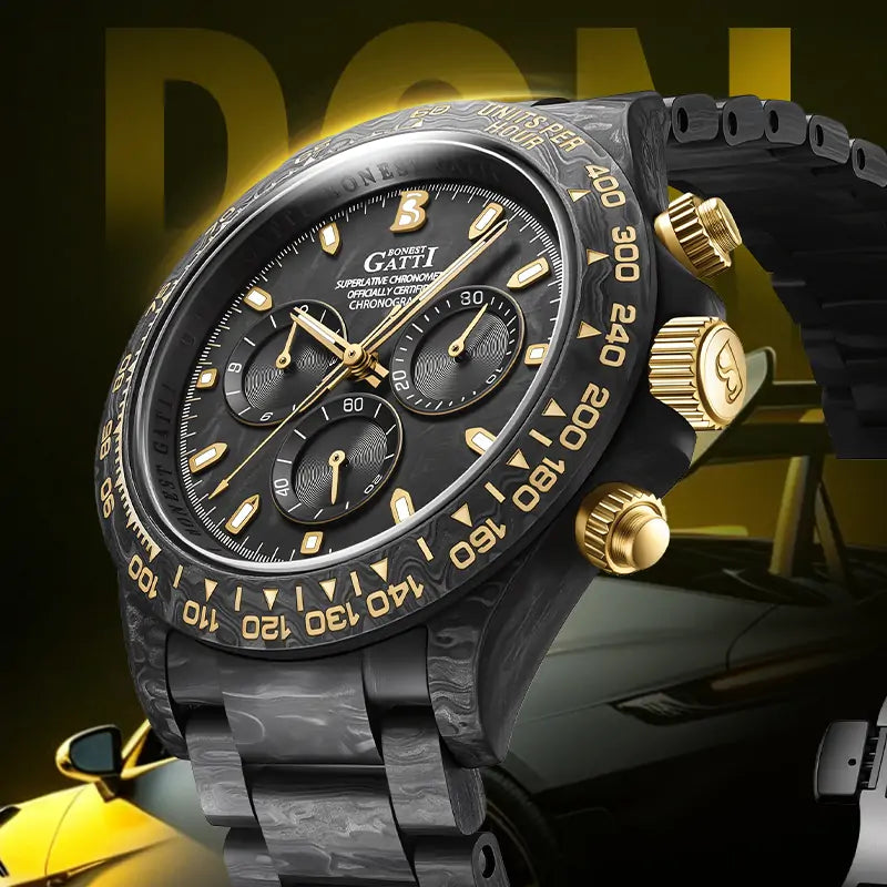 BG9012 Fully Luminous Carbon Fiber Watch