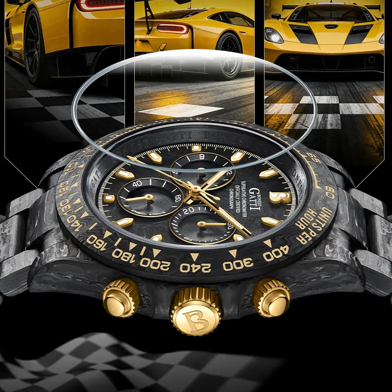 BG9012 Fully Luminous Carbon Fiber Watch