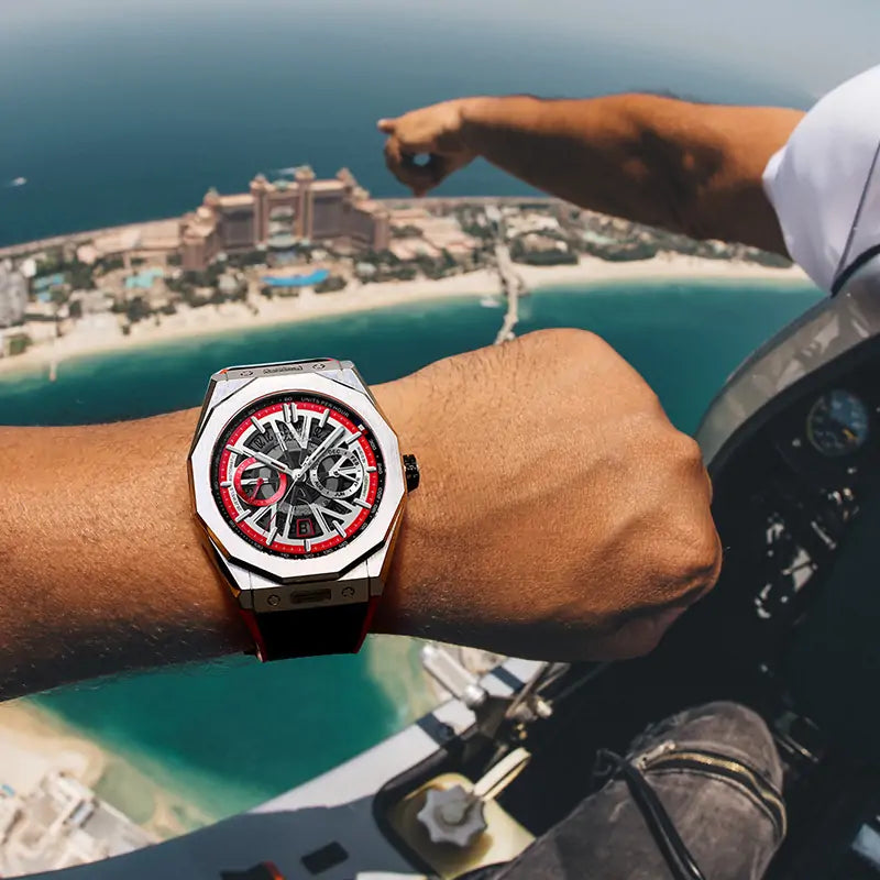 BG9601 Geometric Skeleton Automatic Watch