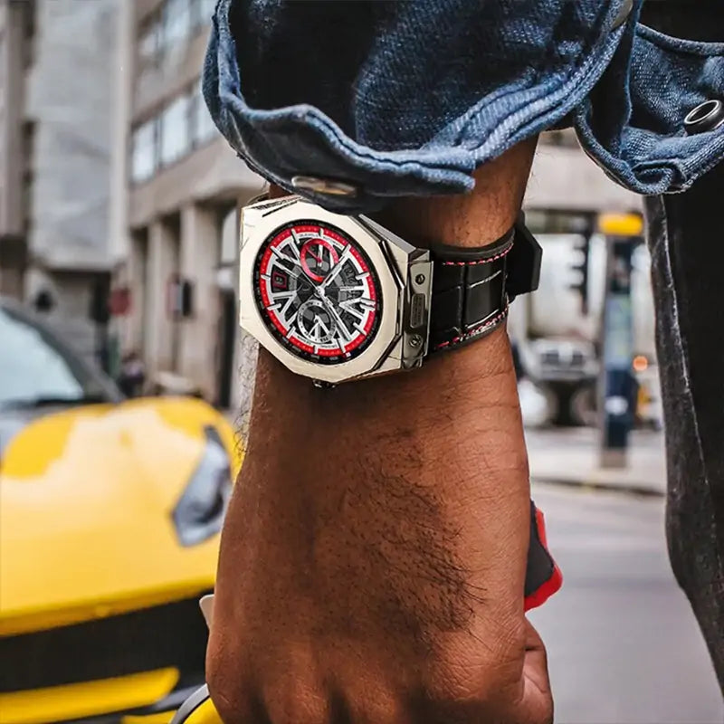 BG9601 Geometric Skeleton Automatic Watch
