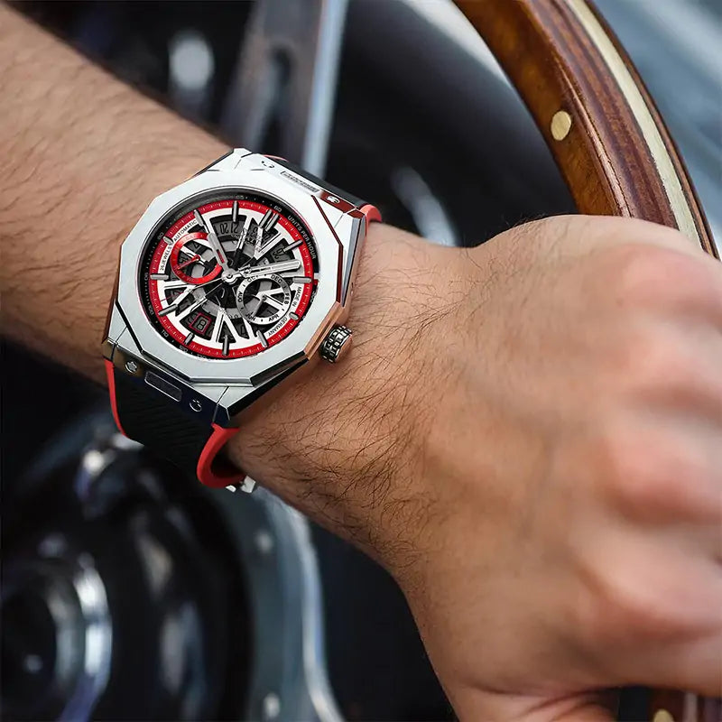 BG9601 Geometric Skeleton Automatic Watch