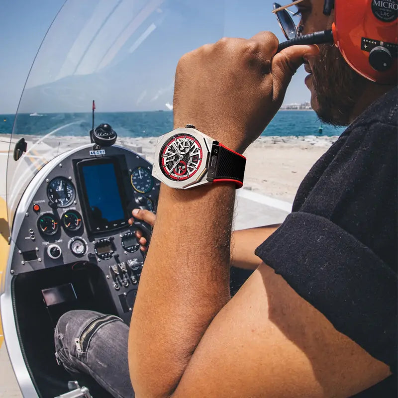 BG9601 Geometric Skeleton Automatic Watch