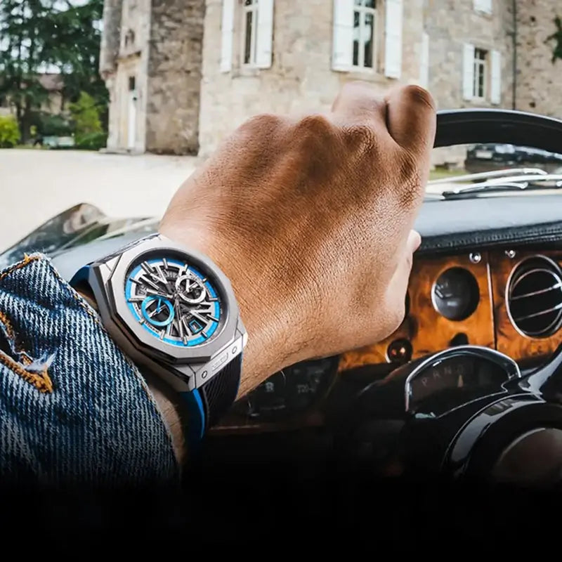 BG9601 Geometric Skeleton Automatic Watch