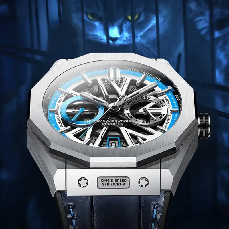 BG9601 Geometric Skeleton Automatic Watch