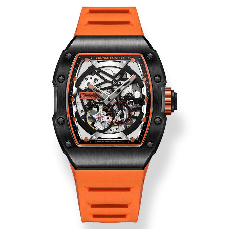 BG9901 Skeleton Tonneau Automatic Watch