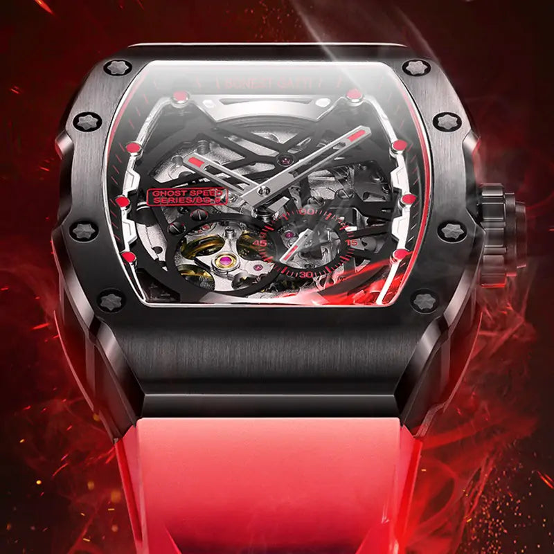 BG9901 Skeleton Tonneau Automatic Watch