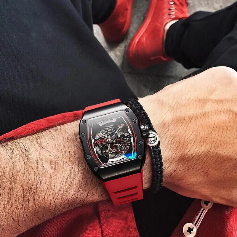 BG9901 Skeleton Tonneau Automatic Watch