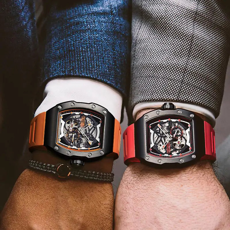 BG9901 Skeleton Tonneau Automatic Watch