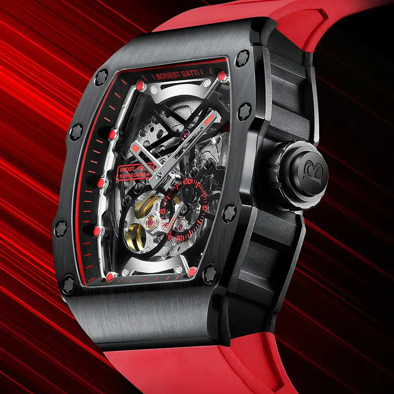 BG9901 Skeleton Tonneau Automatic Watch