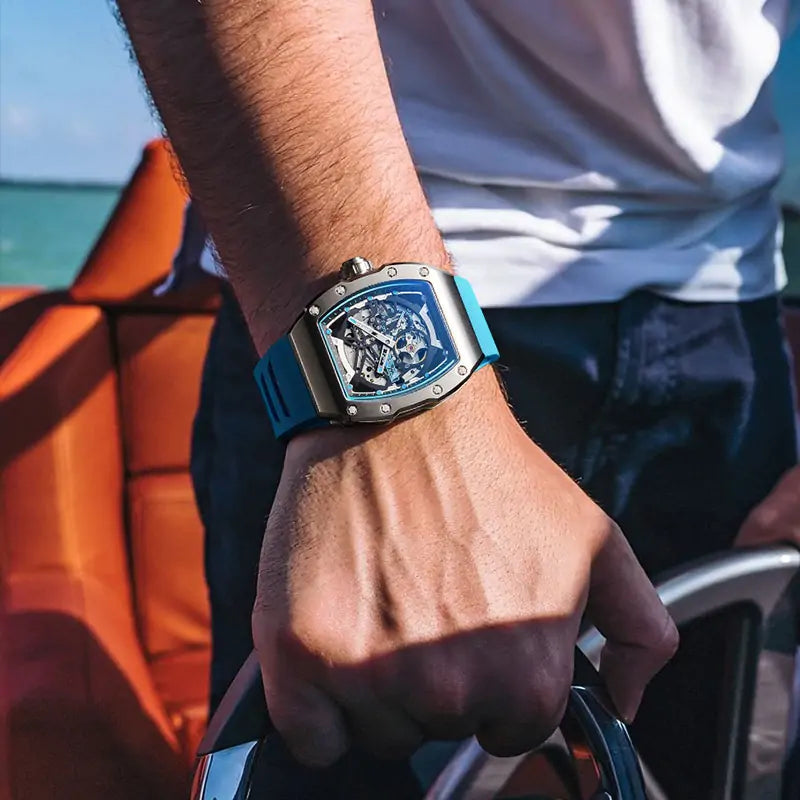BG9901 Skeleton Tonneau Automatic Watch