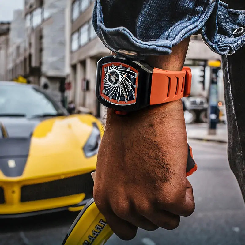 BG9902 Skeleton Tonneau Automatic Watch