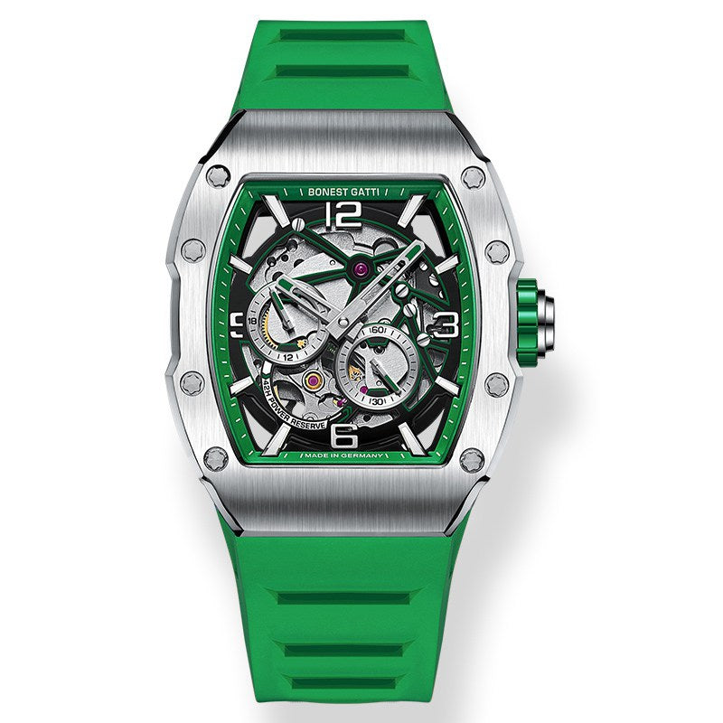 BG9903 Skeleton Tonneau Automatic Mechanical Watch