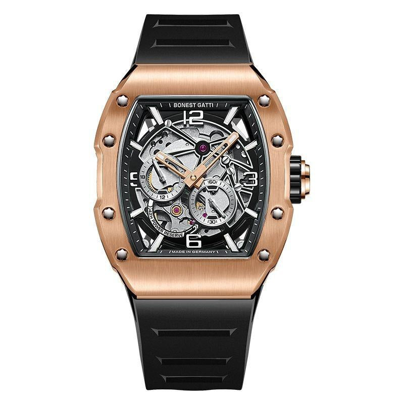 BG9903 Skeleton Tonneau Automatic Mechanical Watch