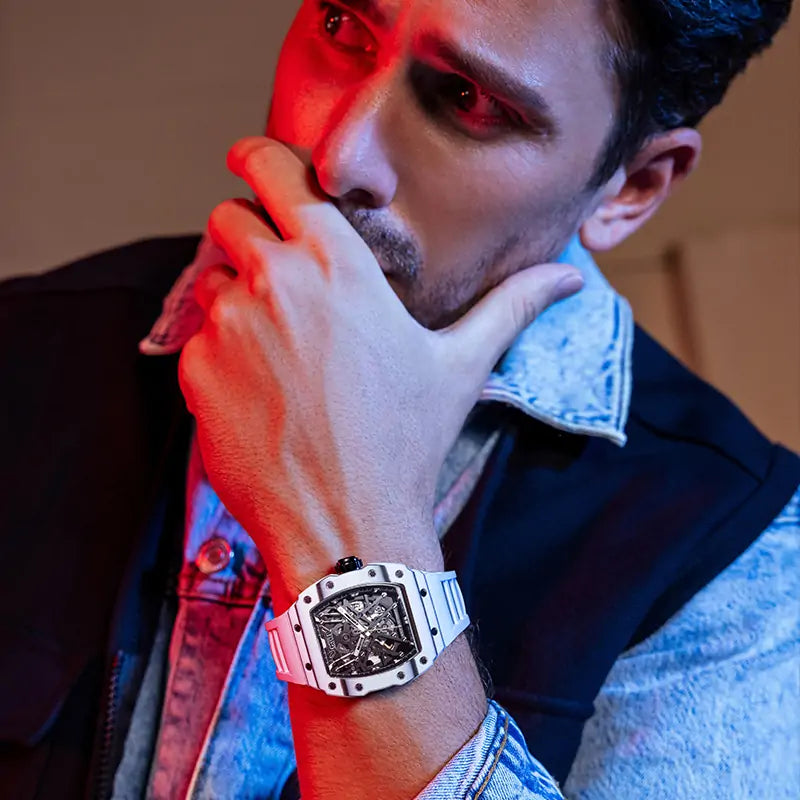 BG9907 Carbon Fiber Tonneau Automatic Watch