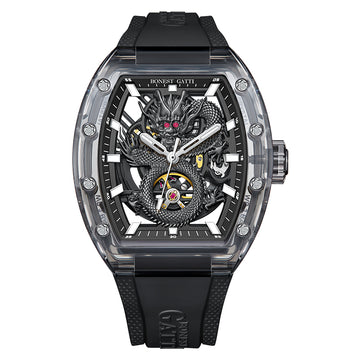 BG9980 Dragon Crystal Skeleton Automatic Watch