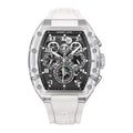 BG9920 transparent K9 crystal skeleton watch front view