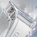 BG9920 transparent K9 crystal tonneau watch side profile