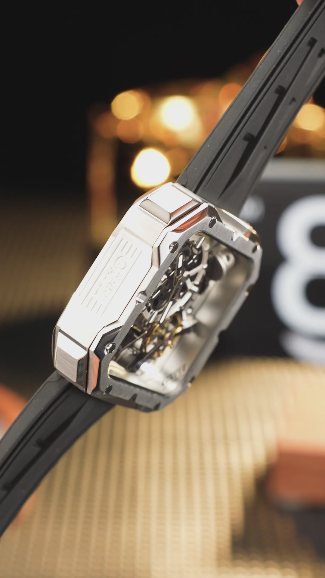 BG4001 Square Skeleton Automatic Watch