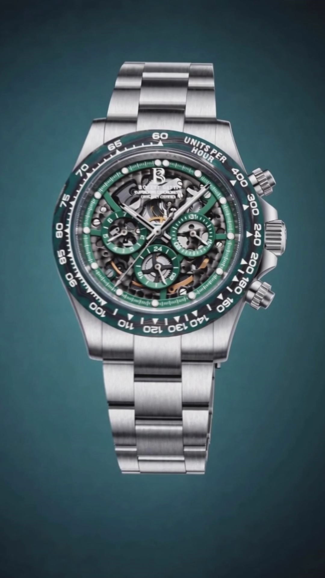 BG8019 Skeleton Automatic Multifunctional Watch