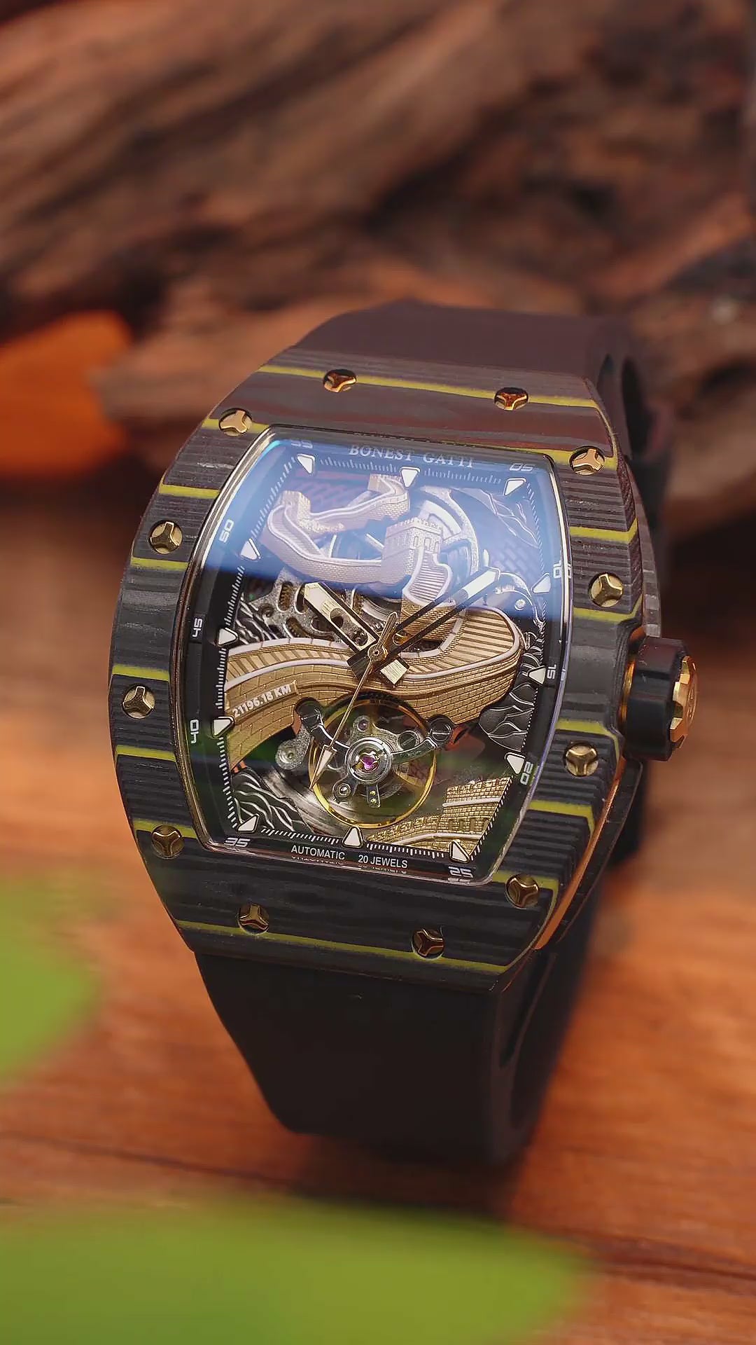 BG9003 Carbon Fiber Great Wall Automatic Watch
