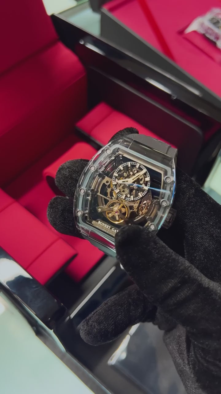 BG9960 K9 Crystal Skeleton Automatic Watch