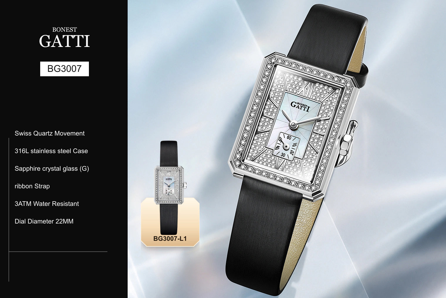 BONEST GATTI BG3007 watch, specifications and available colors