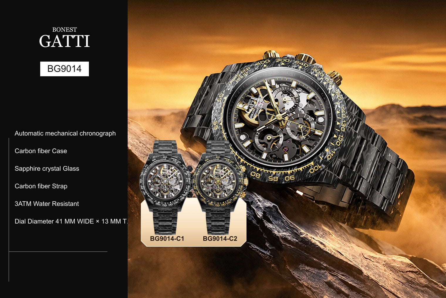 BONEST GATTI BG9014 watch, specifications and available colors